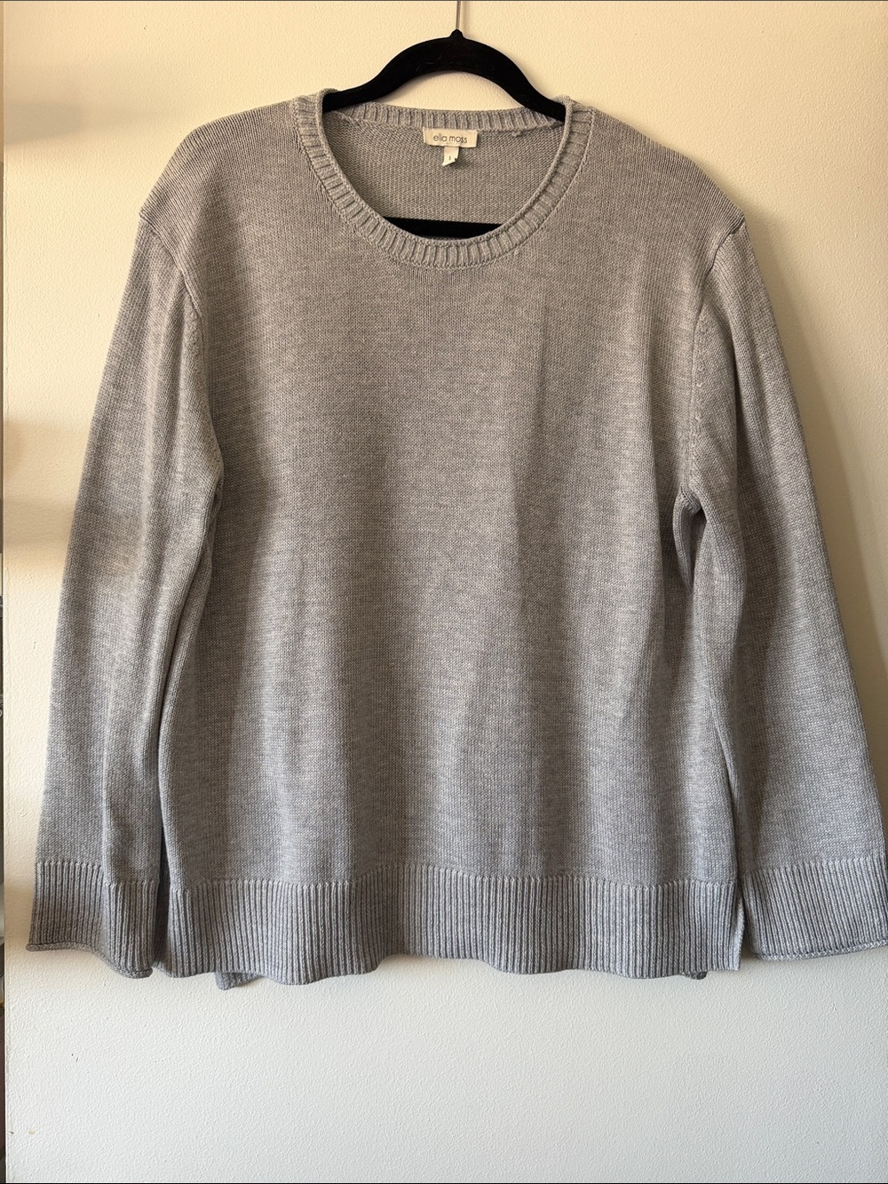 Ella Moss|Light Gray Knit Crewneck|Large|EUC